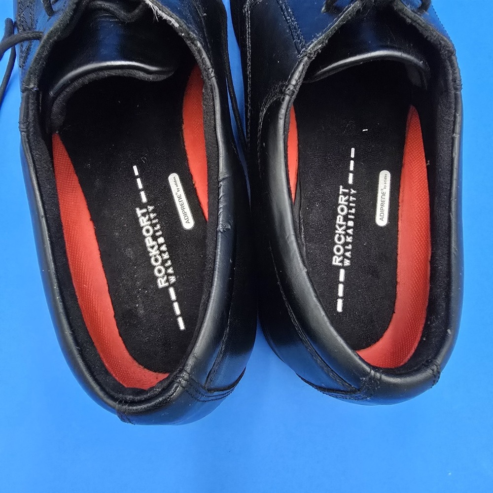 Rockport Walkability adiPrene V73841 Men's Black Leather Oxford Waterproof 10.5M - Picture 6 of 9
